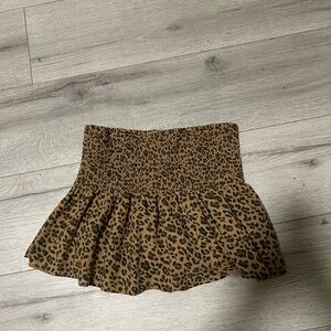 American Eagle Outfitters Brown Leopard Mini Skirt